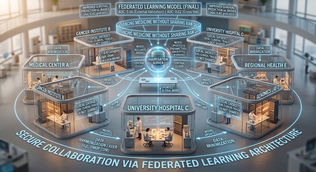 Federated learning architecture across medical centers