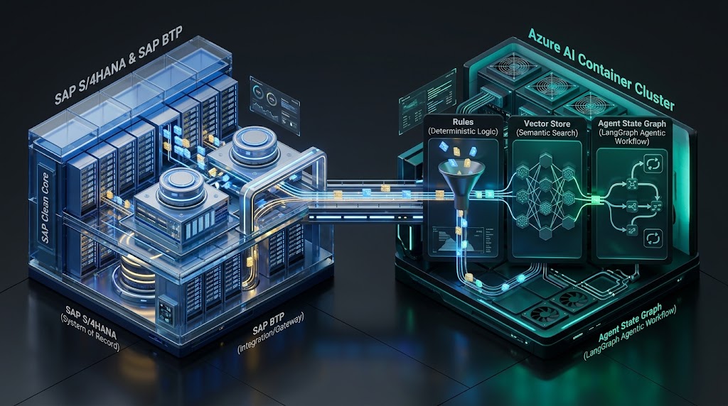 Decoupled SAP and Azure AI architecture for support ticket categorization